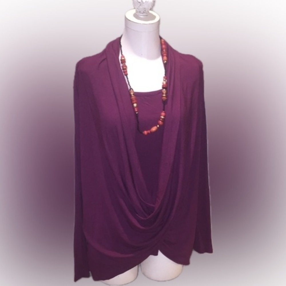 Democracy 2Pc Long Sleeve + Cami XL NWT